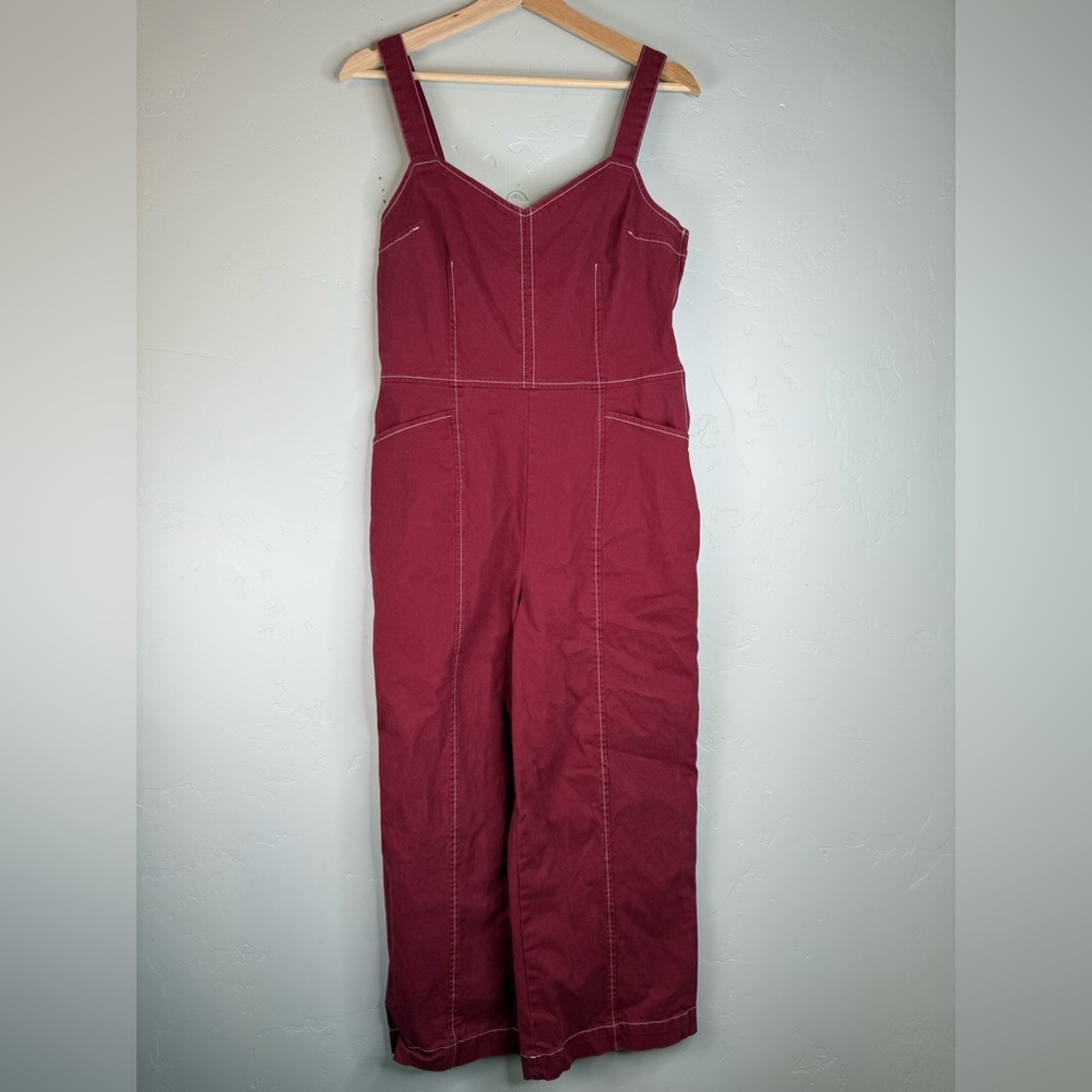 Modcloth A Solid Plan Cropped Jumpsuit Romper Ove… - image 2